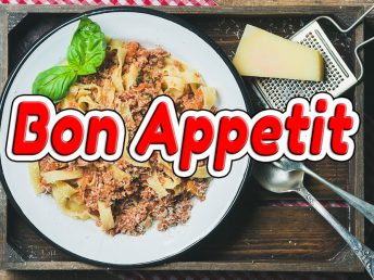 Bon Appetit picture Italian pasta dinner.