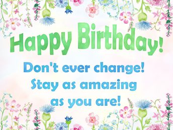 watercolour birthday card