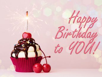 Happy Birthday to You! Cherries Cupcake